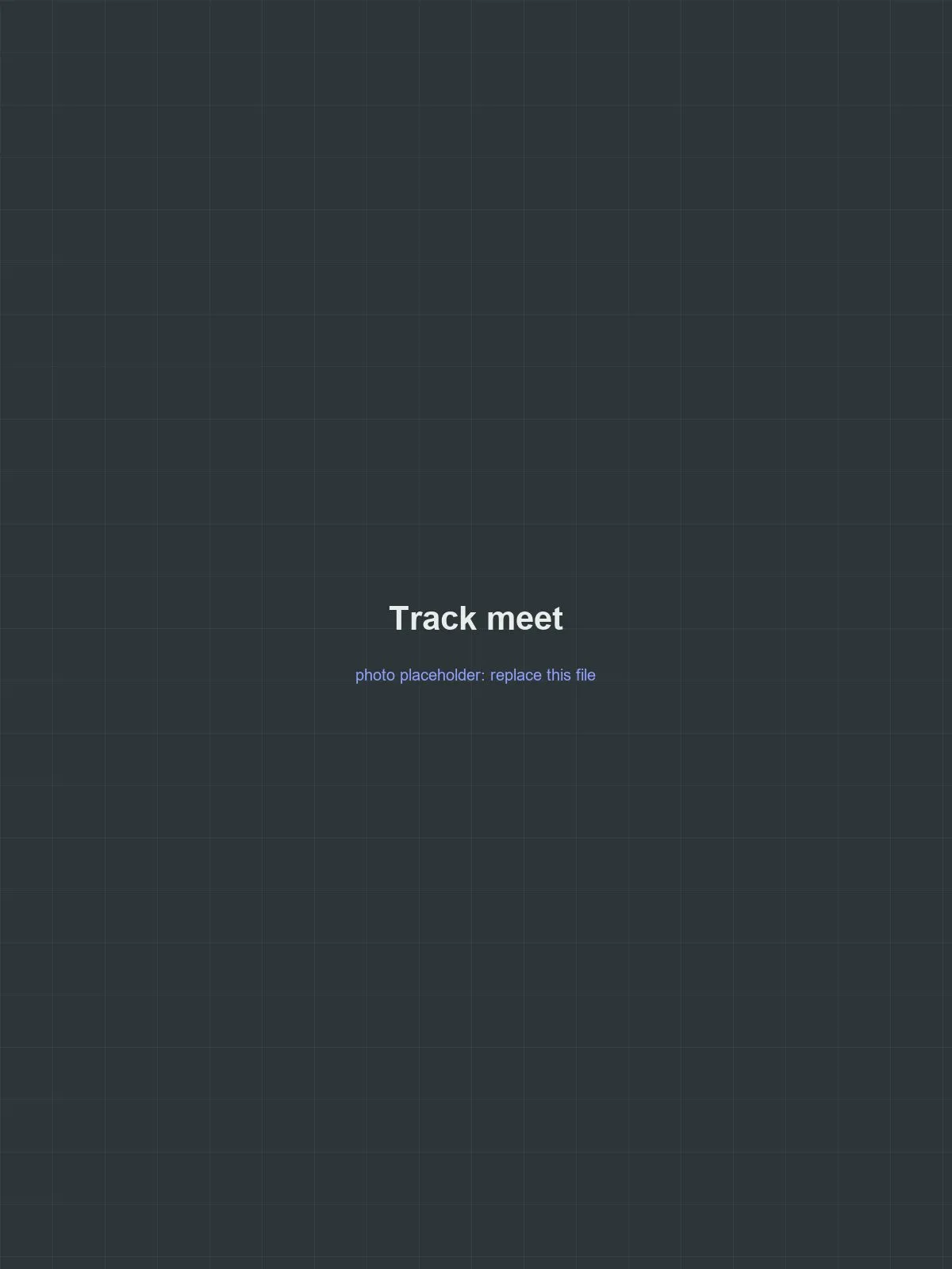 Placeholder for a photo from a track meet
