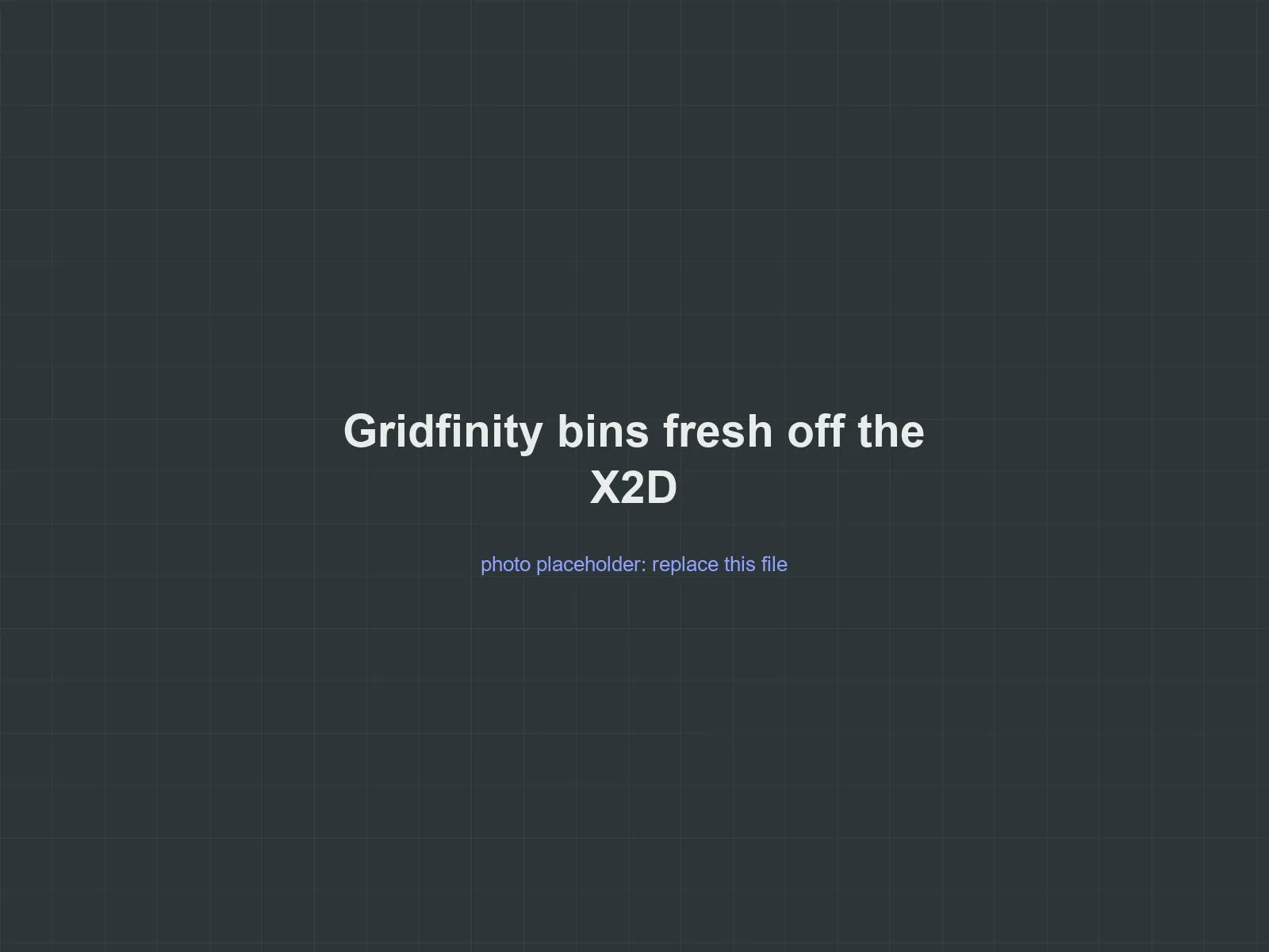 Placeholder for a photo of Gridfinity storage bins